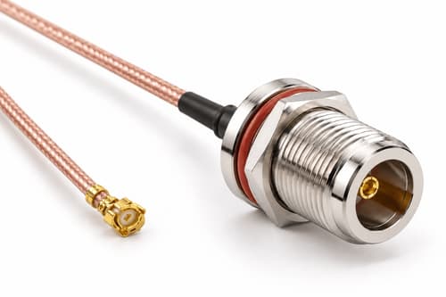 25 cm RG316 N-Female to U.FL Pigtail Kablo | 50 Ohm DC–6 GHz RF Koaksiyel Kablo