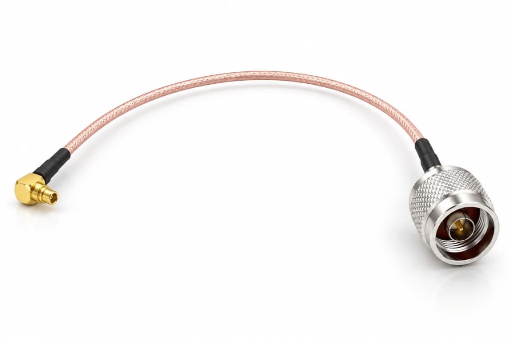 30 cm RG316 N-Male to MMCX Pigtail Kablo | 50 Ohm, Düşük Kayıplı RF Coaxiel Kablo