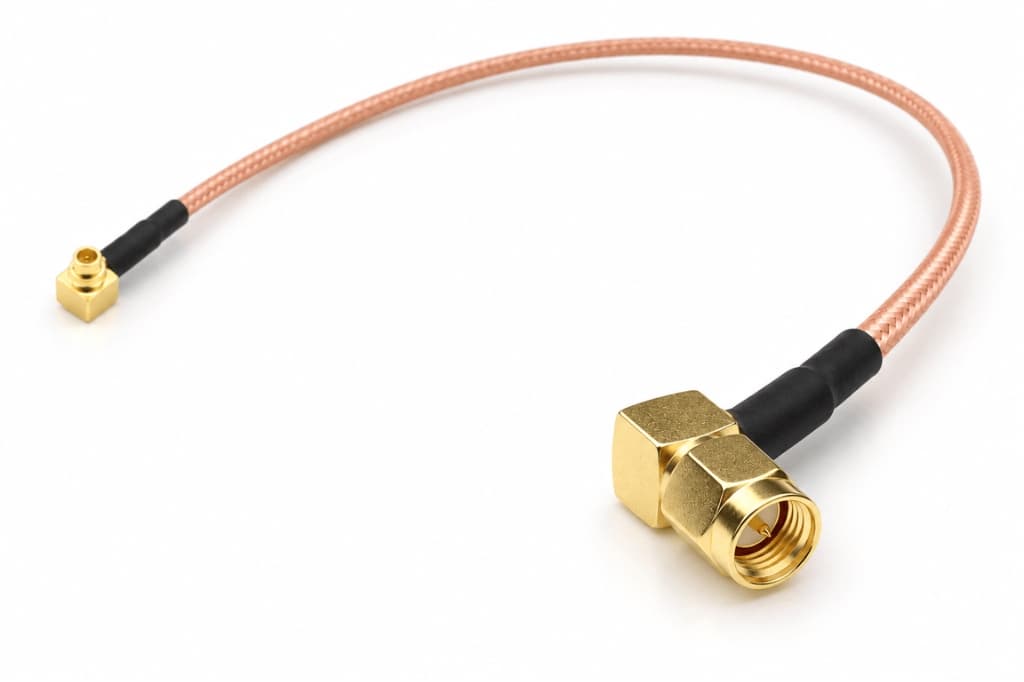 30 cm RG316 SMA Male 90° to MMCX Pigtail Kablo | 50 Ohm Düşük Kayıplı RF Kablo