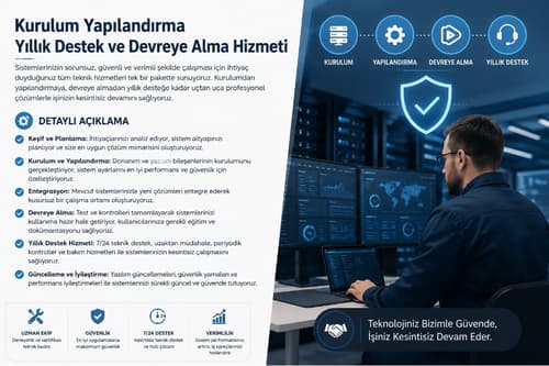 Kurulum Yapılandırma Yıllık Destek ve Devreye Alma Hizmeti