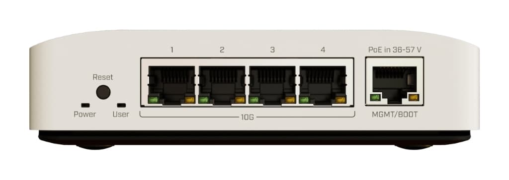 MikroTik CRS304-4XG-IN 4× 10GBASE-T RJ45, DIN-Rail montaj destekli switch