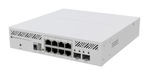 MikroTik CRS310-8G+2S+IN 8× 2.5 GbE erişim + 2× SFP+ (1G/2.5G/10G) Switch