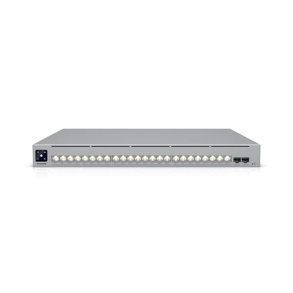 UBNT UniFi Enterprise Campus 24 PoE (ECS-24-PoE 1050W) – 24 Port PoE+++ Destekli, 25G Uplink’li Layer 3 Kurumsal Kampüs Switch