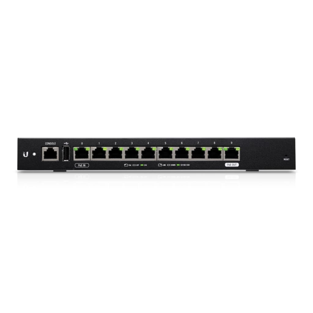 UBNT EdgeRouter 10 (ER-10) – 10 Gigabit RJ45 Portlu, PoE Girişli ve PoE Passthrough Destekli Profesyonel Router