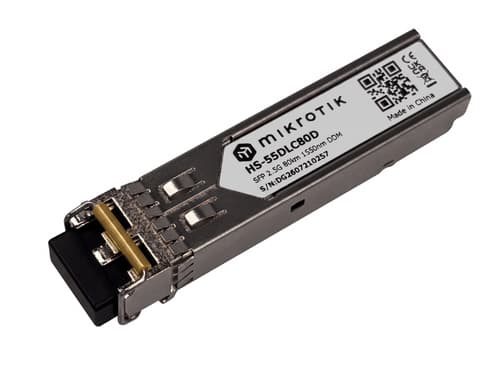 MikroTik HS-55DLC80D | 1.25G/2.5G Single-Mode SFP Modül, 80 km Uzun Mesafe Fiber