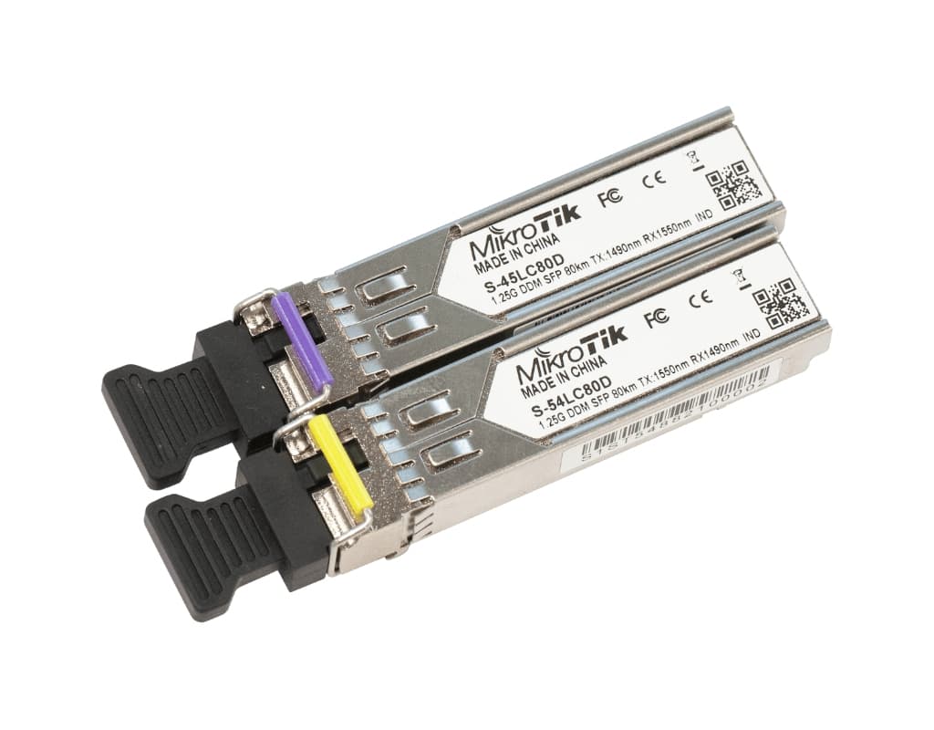 MikroTik S-4554LC80D 80KM SM 1.25G Fiber Modül