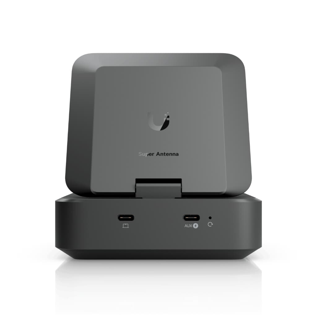 UBNT UniFi AirWire (U-AirWire) – WiFi 7 STR MLO USB-C Alıcı Adaptör | 5 GbE (USB 3.2 Gen2), 4× Spatial Stream, Spektrum Analizi, 0.96” Ekran