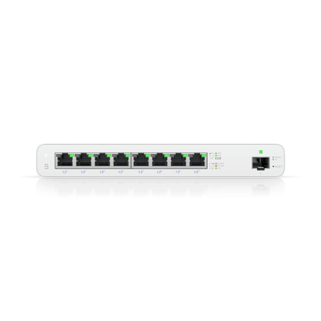 UBNT UISP-S - UISP Switch 8 Port 24V 110W PoE Yönetilebilir Switch