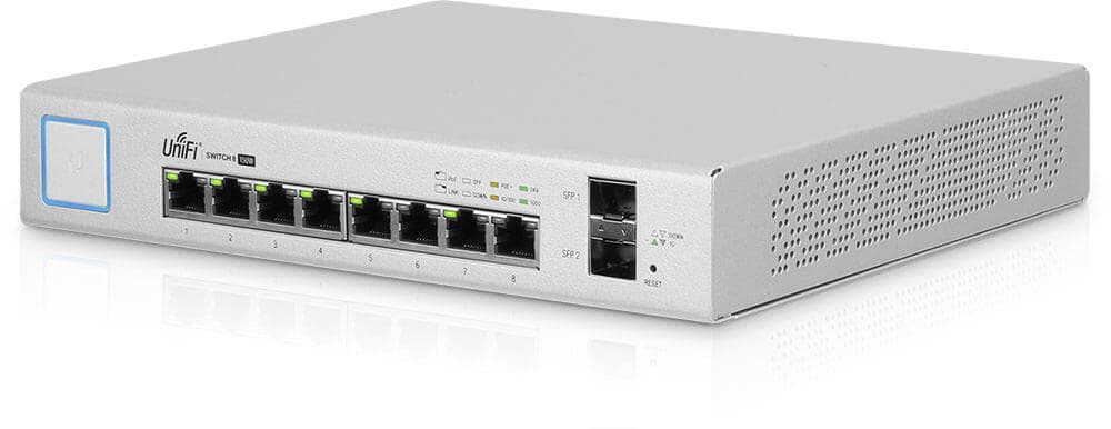 UBNT UniFi US-8-150W - UBNT UniFi Switch 8 Port 150W PoE+ Layer3 Yönetilebilir Switch - US-8-150W