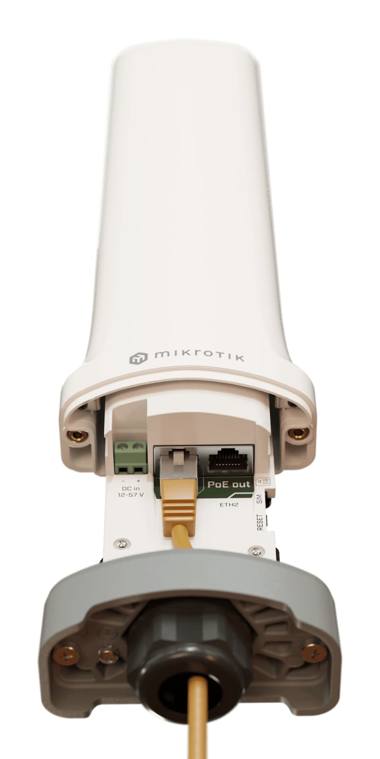 MikroTik CME Gateway | CAT-M (LTE-M) Dar Bant Modem, IoT Geçidi, IP66, 2× Ethernet, PoE-in/PoE-out, 2-pin DC, 2.4 GHz Yönetim Wi-Fi, GPS