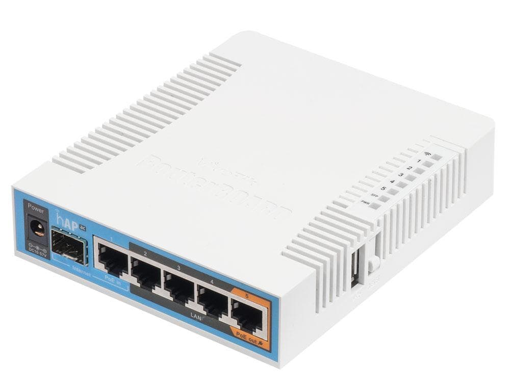 MikroTik RB962UiGS-5HacT2HnT - MikroTik hAP AC 5 Port 1 SFP Gigabit Acces point Router