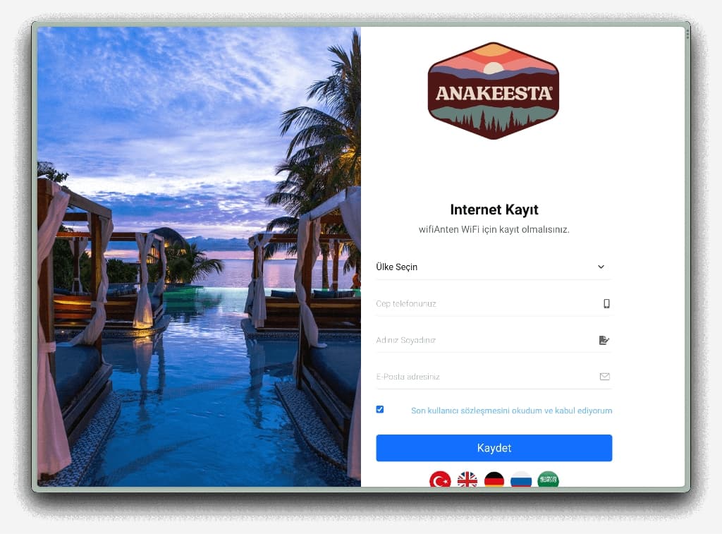 MikroTik, Grandstream, Ruijie Cloud ve UniFi Uyumlu Hotspot Otel Otomasyon (PMS) Entegrasyon Modülü