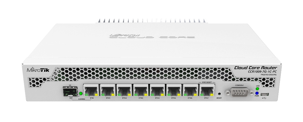 MikroTik CCR1009-7G-1C-PC 8 Gigabit Port 1 adet Combo SFP Firewall Router